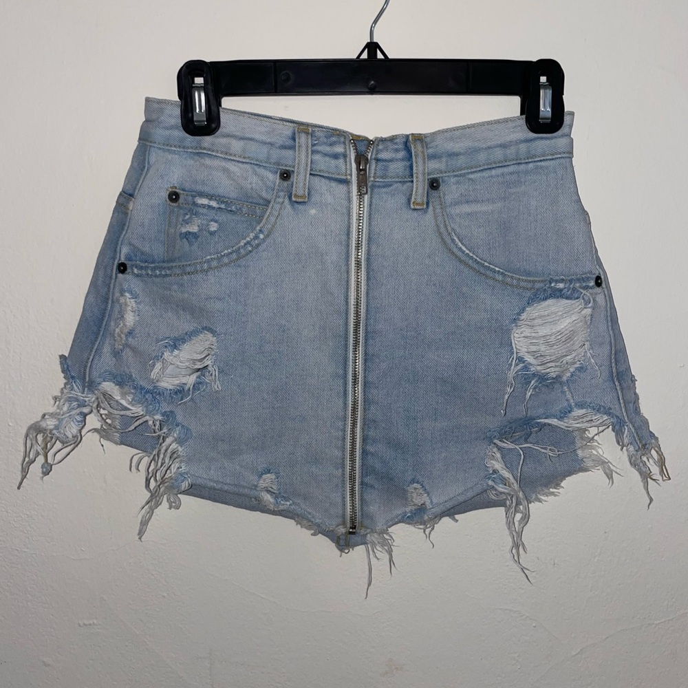 Carmar Beatrice Front Zip Denim Skirt